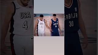 Aleksa Avramovic amp Steph Curry 🤜🏼🤛🏼 nba usa srbija serbia olympics basketball [upl. by Thaddus91]