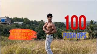 100 PUSH UPS⚡️AFTER DOING PUSH UPS I DO 4 POSING [upl. by Daryn]