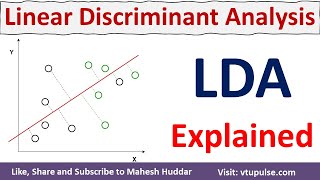 Linear Discriminant Analysis  LDA  Fisher Discriminant Analysis  FDA Explained by Mahesh Huddar [upl. by Boyce]