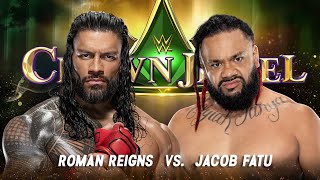 Roman Reigns vs Jacob Fatu Full Match  WWE Crown Jewel 2024 [upl. by Bobette885]