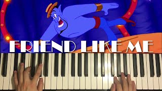 Aladdin  Friend Like Me Piano Tutorial Lesson [upl. by Sewole]