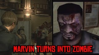 Marvin Turns into Zombie Then vs Now Comparison 1998 vs 2019  Resident Evil 2 Remake [upl. by Niassuh]