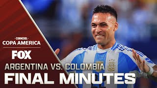 Argentina vs Colombia Final minutes of EXCITING finals match 🤯  2024 Copa América  Final [upl. by Luap]