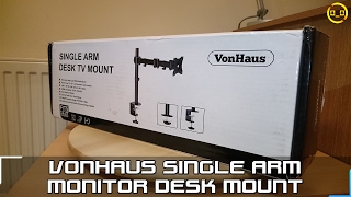 VonHaus SINGLE ARM MONITOR DESK MOUNT  Budget Tech 3 [upl. by Aydiv]