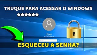 Como trocar a Senha do Windows com este Truque [upl. by Atnoid]