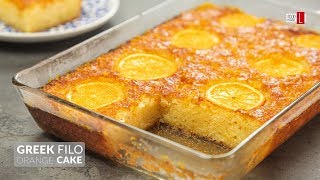 Greek Orange Filo Cake  Portokalopita  Greek Desserts  Food Channel L Recipes [upl. by Ambur]