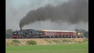 Garratt 6029 returning from Steamfest 24 rounding Pitnacree Curve [upl. by Audrye]