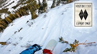 Snowboarding STEEP Double Black Runs in Telluride Colorado [upl. by Sucerdor992]