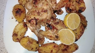 Easy Grill chicken with roasted honey potatoes recipesimple n juicy chicken with potatoes [upl. by Leoline]