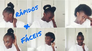 Penteados para cabelo crespo curto 💆‍♀️💇‍♀️ [upl. by Arhaz]