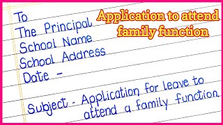 Application for leave of absence  How to write an application  Leave application to principal [upl. by Ikkir649]