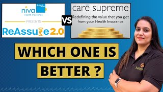 NIVA BUPA ReAssure 20 VS CARE Supreme  Health Insurance COMPARISON  Gurleen Kaur Tikku [upl. by Olimac]