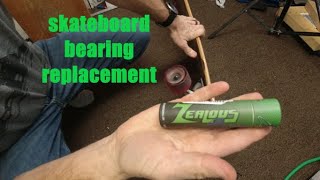 Replacing skateboard bearings [upl. by Cressi]