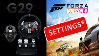 setting steering wheel forza horizon 4 logitech g29  g920  fh4 [upl. by Westbrook46]