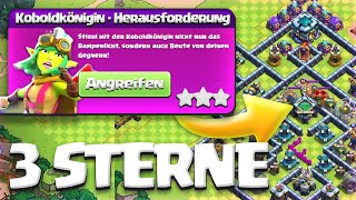 Koboldkönigin Herausforderung EINFACH auf 3 Sterne  Clash of Clans deutsch [upl. by Otrebron]