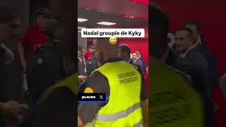 🤣 Quand Nadal gratte un maillot à Mbappé realmadrid mbappe nadal shorts [upl. by Itirp640]