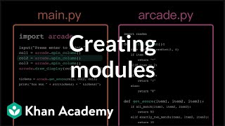 Creating modules  Intro to CS  Python  Khan Academy [upl. by Liddie836]