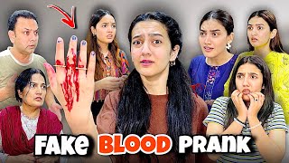 Fake Blood Prank With My Family 😱 Scariest Vlog  Rabia Faisal  Sistrology [upl. by Bruning]