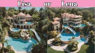 Lisa or Lena  ¿Cuál prefieres Luxury houses  Casas de lujo [upl. by Bow414]