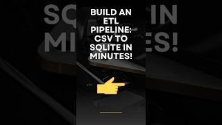 Build an ETL Pipeline CSV to SQLite in 30 Seconds [upl. by Radbun]