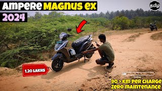 2024 Ampere MAGNUS EX 🔋💥 Electric Scooter Review  Affordable price💴amp Build quality in Practical👍 [upl. by Leyameg]