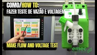 EMEC Tutorial Teste de VAZÃO e VOLTAGEM da bomba dosadora [upl. by Aneehc586]