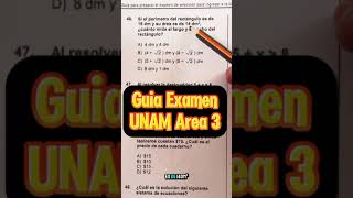 Guía Examen UNAM Área 3  Problema de área y perímetro de un rectángulo [upl. by Esbenshade]