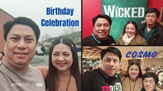 WICKED THE MUSICAL BRISTOL AND COSMO BUFFET  Jays Birthday Celebration jaynjoy vlog 566 [upl. by Ytima]