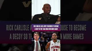 Jerry Stackhouse bought into Rick Carlisle coaching detroitpistons rickcarlisle shorts [upl. by Enomad]