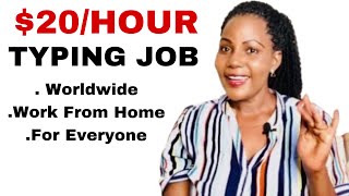 Earn 20 Hour Doing Typing Jobs Online From Home For EveryoneTranscription Jobs [upl. by Enirual886]