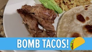 SALSA VERDE PORK TACOS RECIPE 🌮 [upl. by Seuguh]