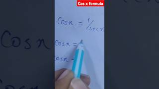 Cos formula  formula for cos x ytshort maths rrb trigonometry cosx cbse ncert ntpc [upl. by Bolton815]