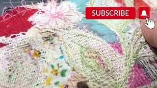 Fabric upcycling scrap bin cover for sewing table [upl. by Emogene274]