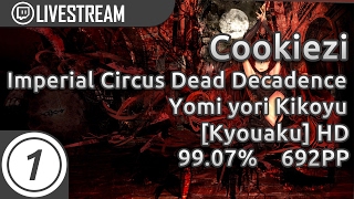 Cookiezi  Imperial Circus  Yomi yori Kikoyu Kyouaku HD 2936x 9907 692PP 1  Livestream [upl. by Ametaf]