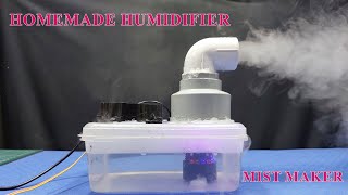 How to make humidifier at Home  Making a Powerful AC  Air cooler  Using Peltier  Mist Maker [upl. by Holna]