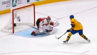 Fabian Lysell misses Penalty Shot Scores immediately after 2022 World Juniors [upl. by Aicsile]