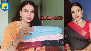 Flipkart Festival wear Saree haul avijyotitiwari [upl. by Novahc]