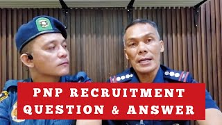 PNP Recruitment Regular amp Attrition Quota Question and Answer [upl. by Vogel729]