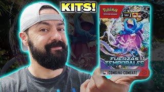 ABRO LOS KITS COMBINA Y COMBATE DE TEMPORAL FORCES FUERZAS TEMPORALES  CARTAS POKEMON TCG 2024 [upl. by Nonie]