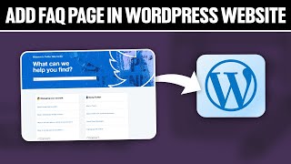 How To Add FAQ Page in WordPress Website 2024 Full Tutorial [upl. by Alicirp]