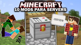 👉TOP 10 MODS Para SERVERS De MINECRAFT 1201  121 y anteriores [upl. by Michaeu881]