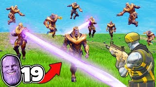 KILLING THANOS 19 TIMES in Fortnite Battle Royale [upl. by Caria]