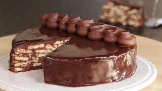 Queen Elizabeth favourite Cake  Chocolate Biscuit Cake  How Tasty Channel [upl. by Clotilde]