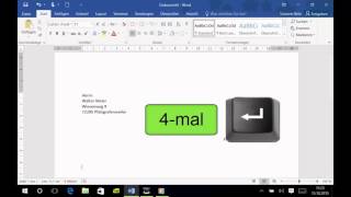 Word 2016 Einsteiger  Umsteiger Tipps  12 Einfachen Geschäftsbrief erstellen [upl. by Rigby622]