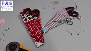 TUTO Un étui pour ciseaux DIY   Magasin FAS Couture Réunion [upl. by Akenot463]