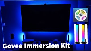 BEST LED BACKLIGHT amp LIGHT BAR IMMERSION KIT  Govee Immersion Setup and Review [upl. by Milla239]