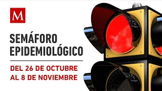 Semáforo epidemiológico nacional del 26 de octubre al 8 de noviembre [upl. by Annoj]