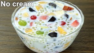 Easy Sago dessert  Fruit Dessert Recipe [upl. by Lezned]