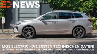 2022 MG5 Electric Leistung Reichweite Verbrauch Abmessungen Kofferaumvolumen  Electric Drive News [upl. by Pravit]