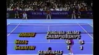 Gabriela Sabatini vs Monica Seles Masters 1991 44 [upl. by Ettebab425]